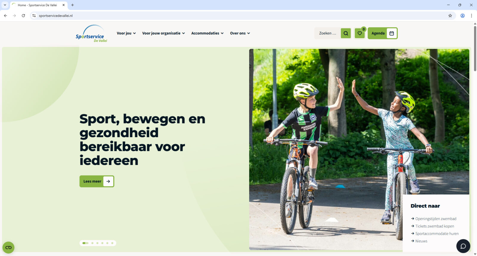 Nieuwe website Sportservice De Vallei